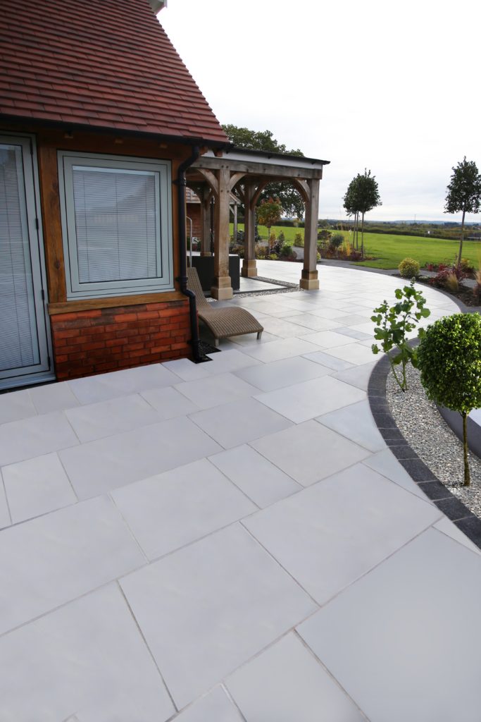 silver grey paving